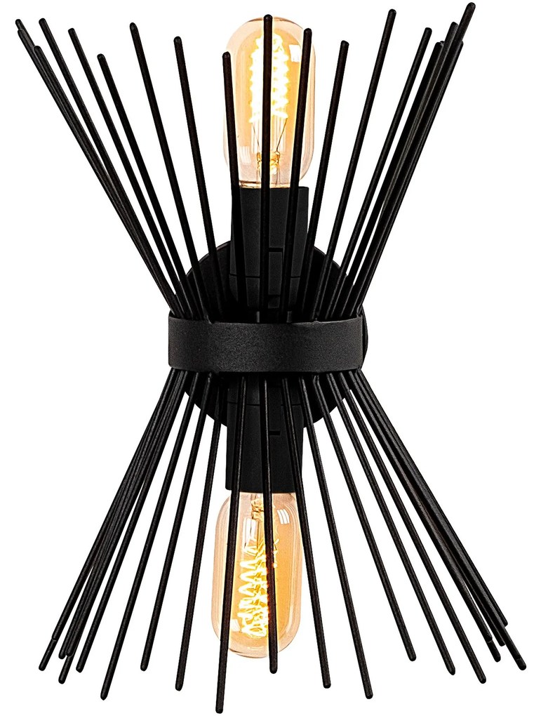 Aplique de Parede Kirpi – Preto – 23 x 16 cm