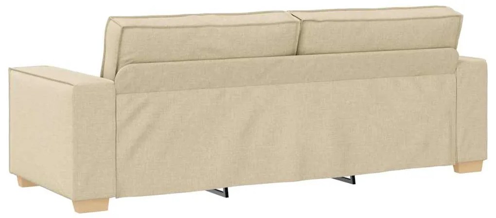 Sofá de 3 Lugares vidaXL Creme 180 cm em Tecido