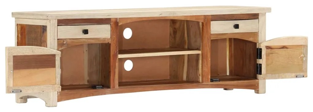 Móvel de TV 120x30x40 cm madeira recuperada maciça