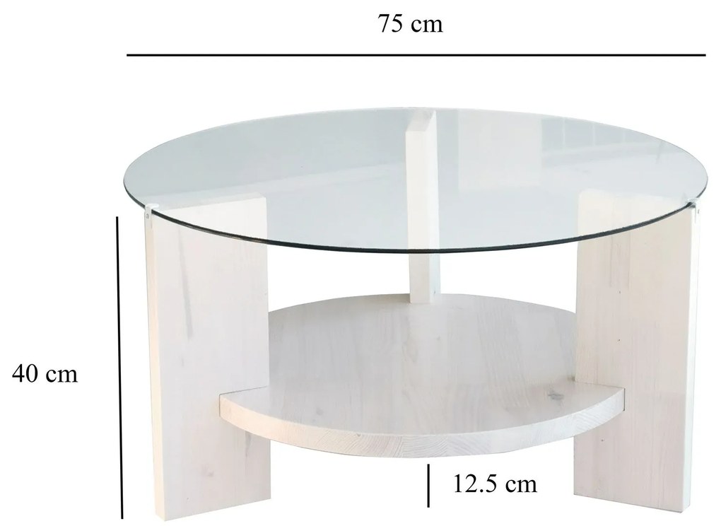 Mesa de Café Mahal – Branca – 75x40x75 cm