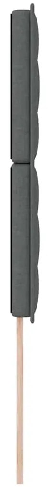 Cabeceira LED Design Linhas Cinza Escuro 90 cm Tecido