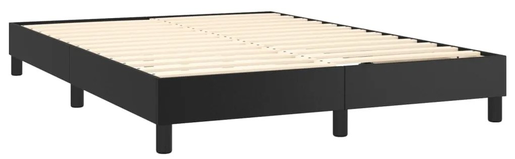 Estrutura de cama 140x190 cm couro artificial preto