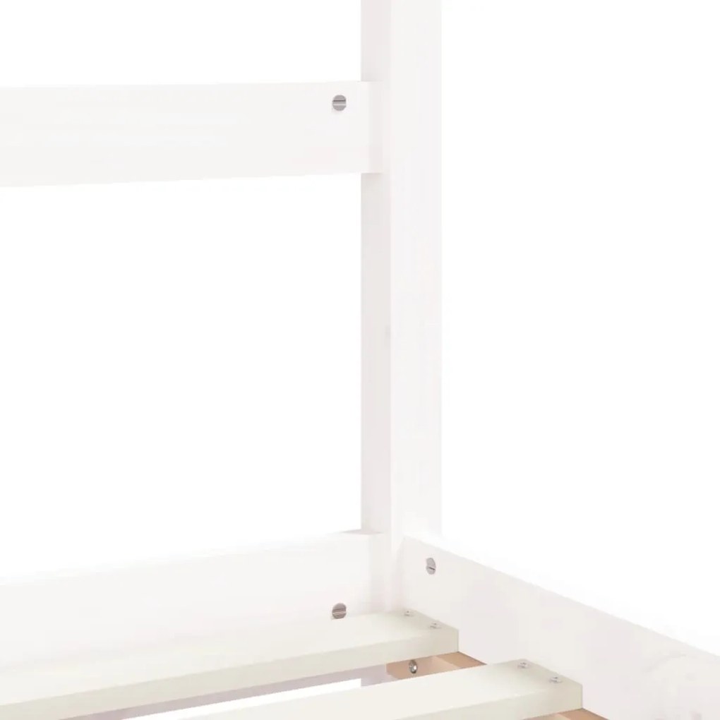 Estrutura de cama infantil 80x200 cm pinho maciço branco