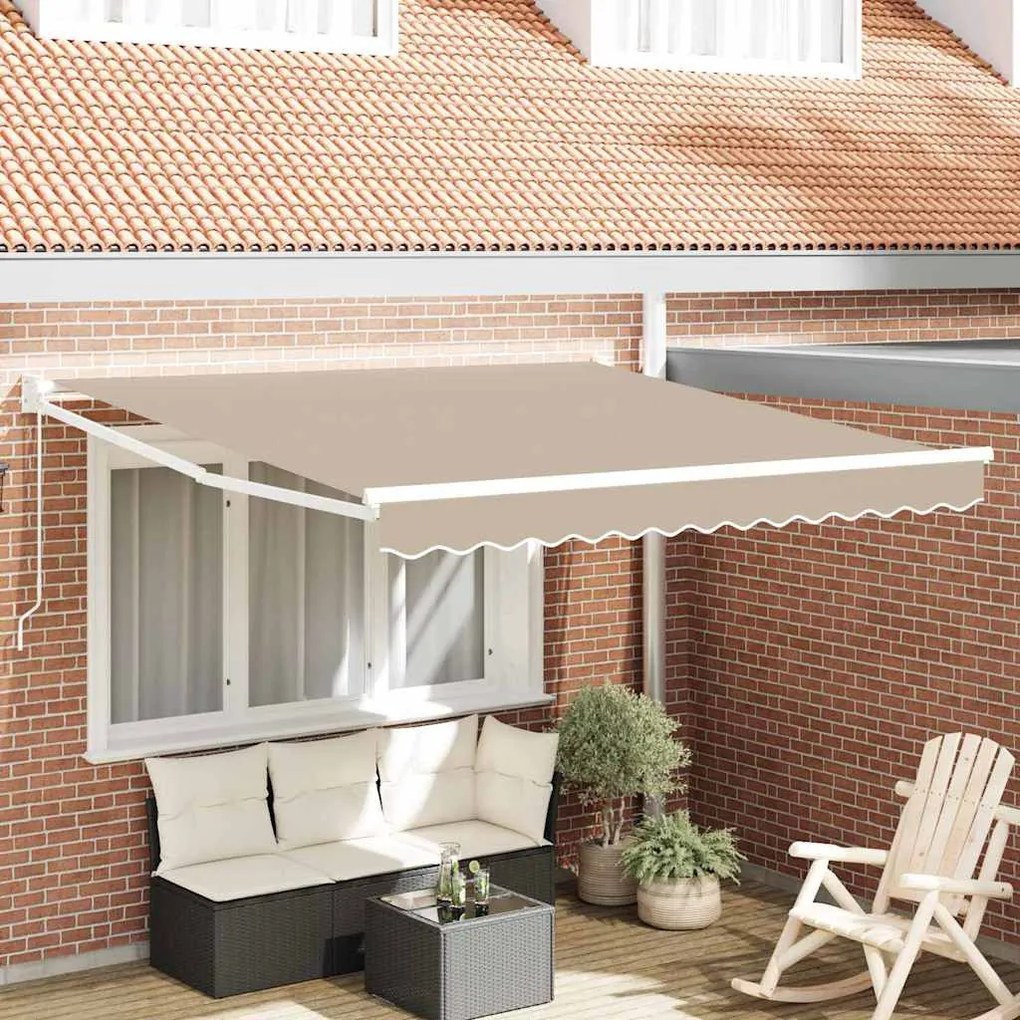 Toldo Manual Retrátil Bege 300x250 cm