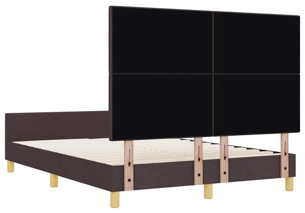 Estrutura de Cama vidaXL Castanho 140x200 cm Tecido