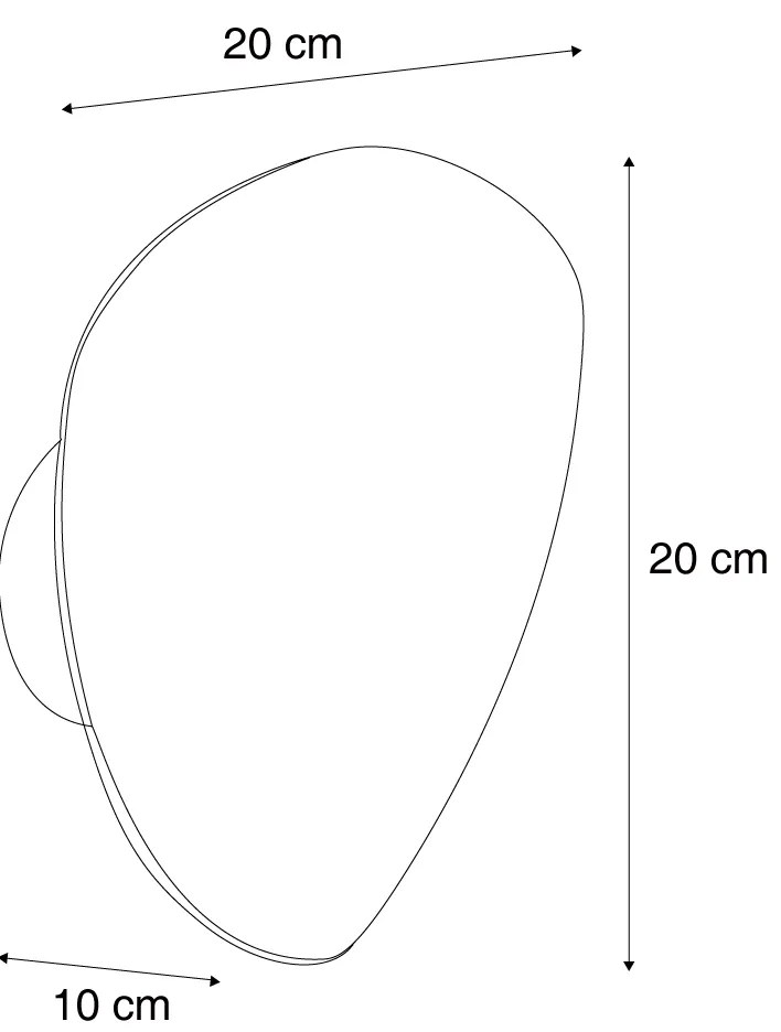 Candeeiro de parede de design verde orgânico 20 cm 2-luzes - Pulley Design