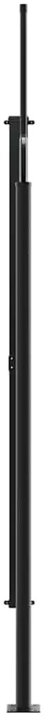 Toldo lateral retrátil 200x600 cm preto