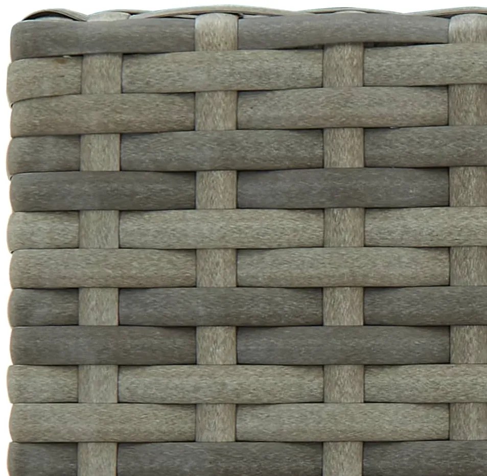 7 pcs conjunto de bar para jardim cinzento