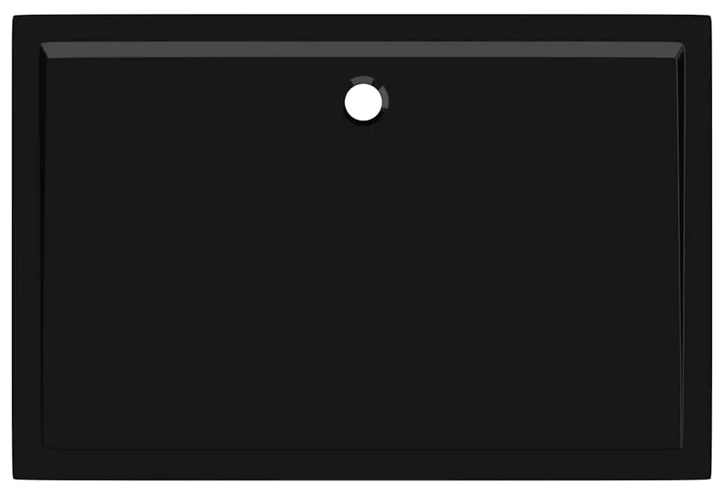 Base de chuveiro retangular 80x120 cm ABS preto
