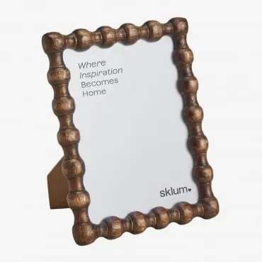 Moldura Para Fotos Em Madeira De Manga Tessaia Madeira De Cabo Escuro & 15 X 20 Cm - Sklum