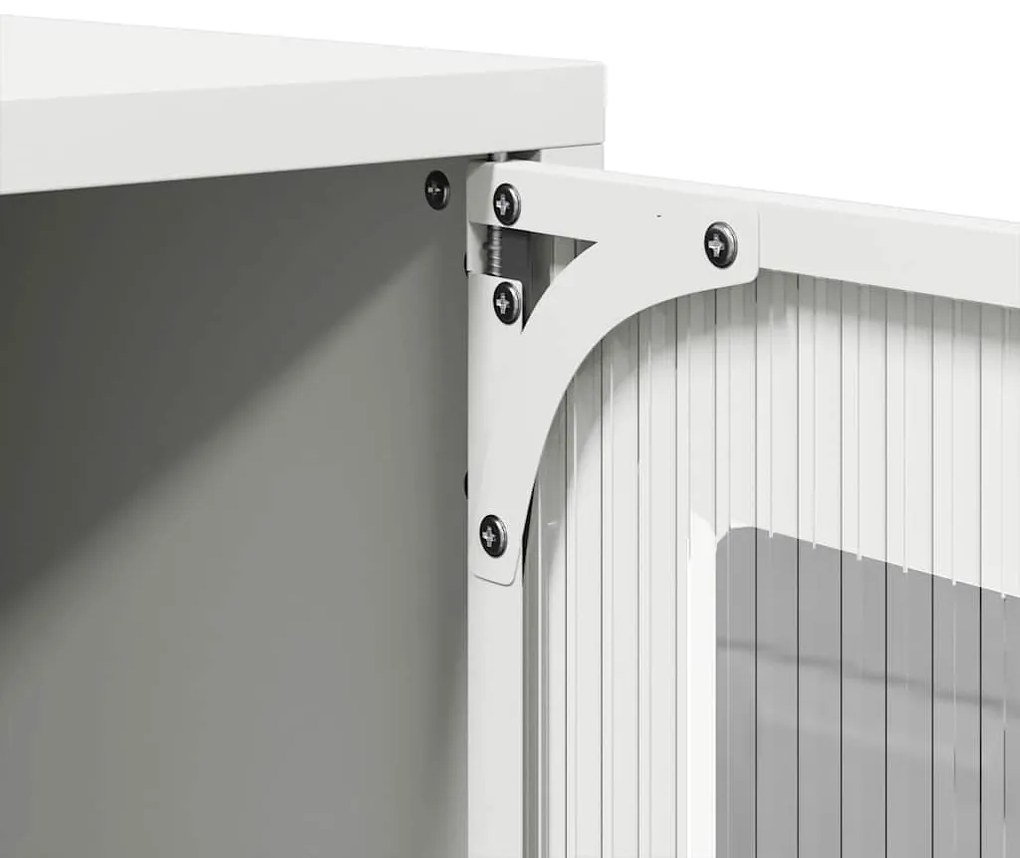 Aparador alto 68x39x123 cm aço branco