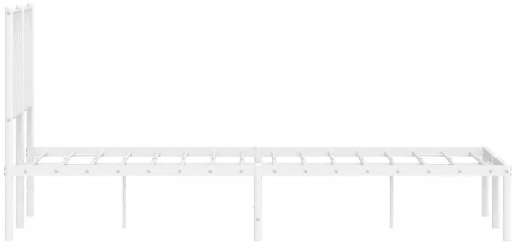 Estrutura de cama com cabeceira 120x190 cm metal branco