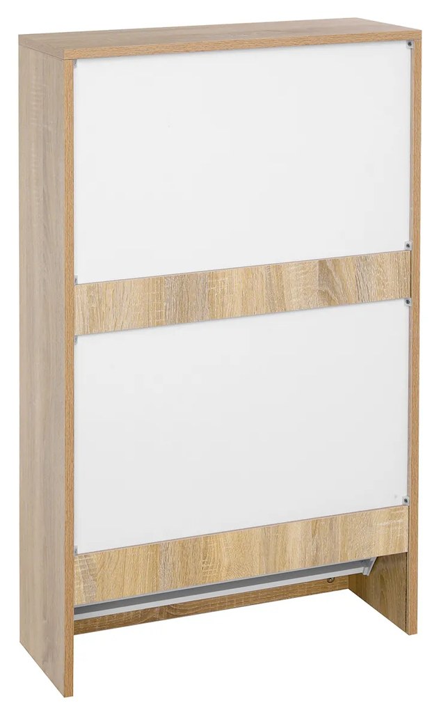 Sapateira com 2 abas cor 60 x 24 x 102 cm branco-natural