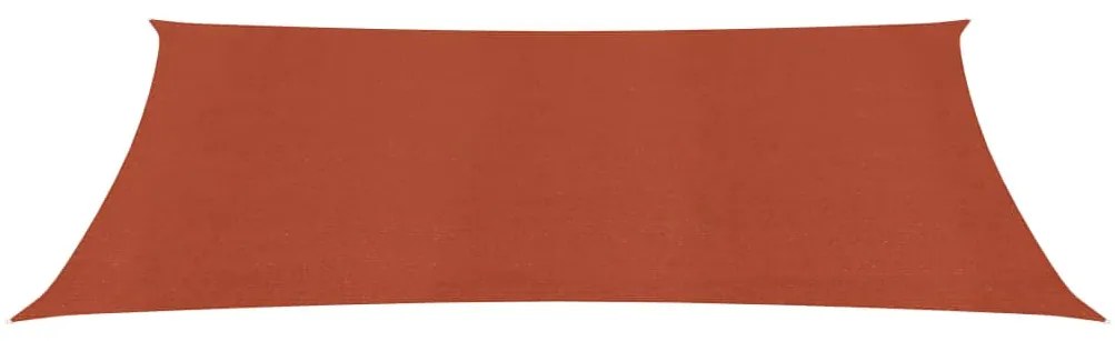 Para-sol estilo vela 160 g/m² 2x5 m PEAD terracota