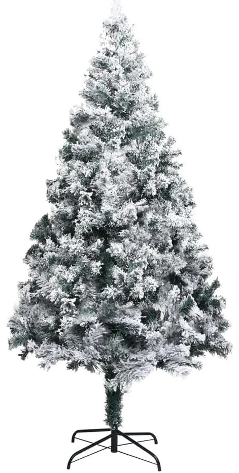 Árvore de Natal artificial com flocos de neve 300 cm PVC verde