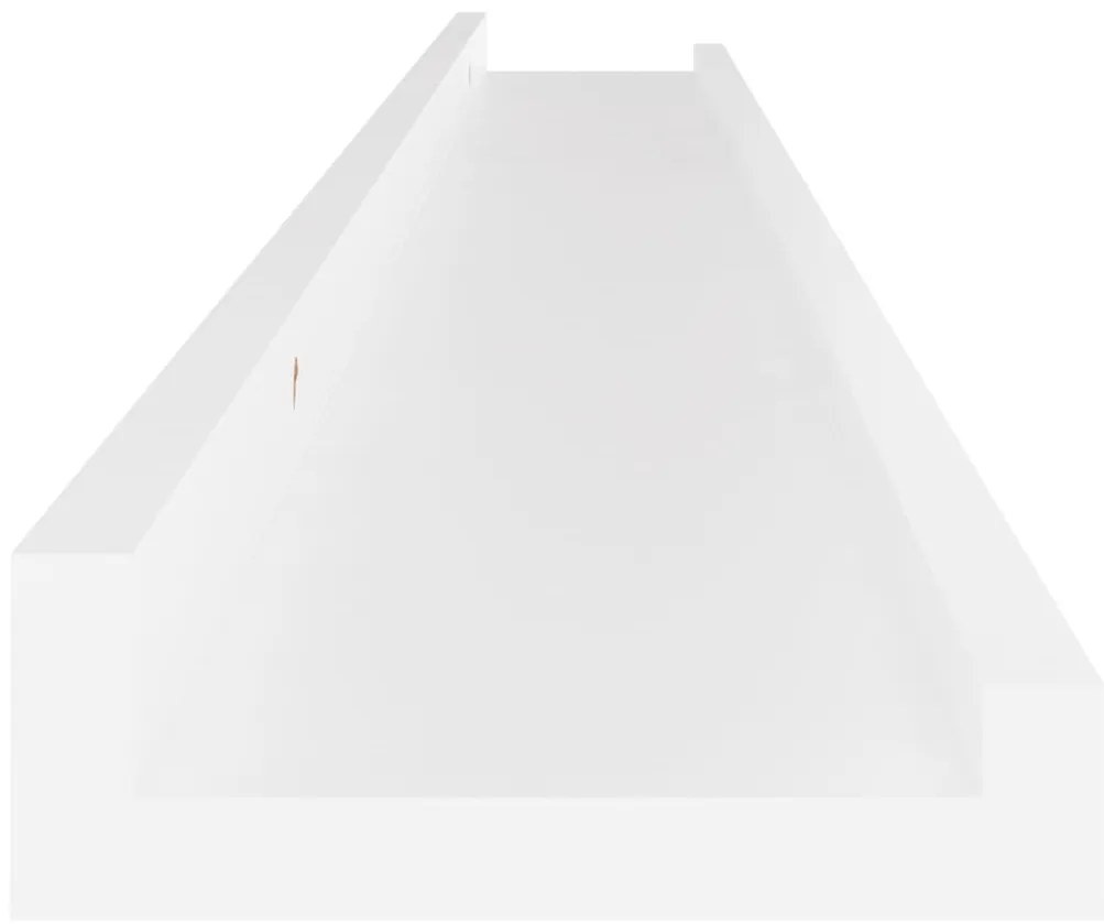 Prateleiras de parede 2 pcs 100x9x3 cm branco