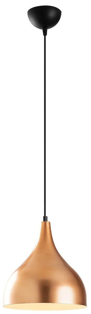 Candeeiro de Teto Saglam – Cobre, Branco, Preto – Diâmetro 26 cm, Altu