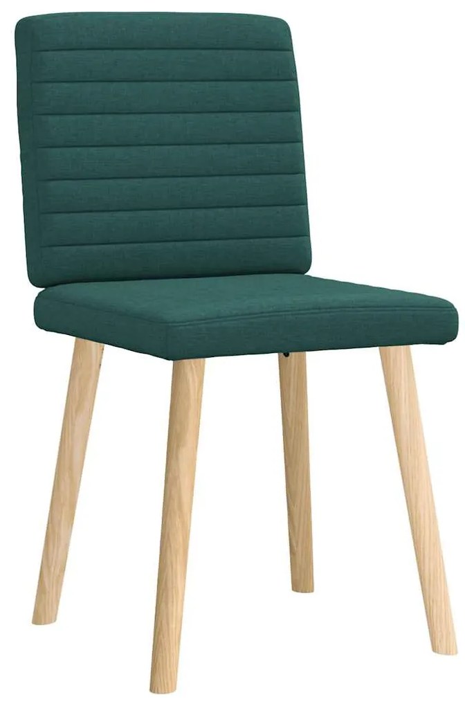 Cadeiras de jantar 2 pcs tecido verde-escuro