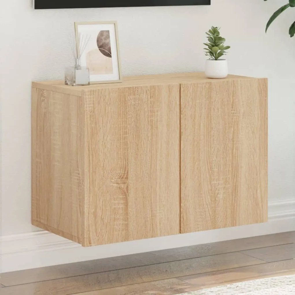 vidaXL Móvel de parede para TV 60x30x41 cm carvalho sonoma