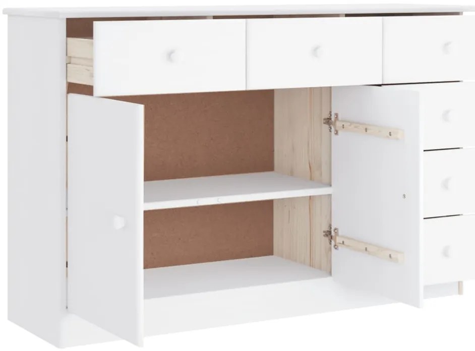 Aparador ALTA 112x35x73 cm madeira de pinho maciça branco