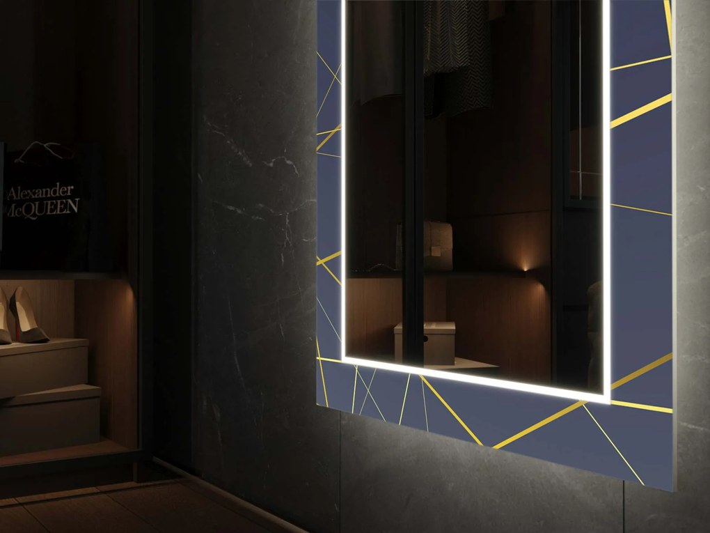 Espelho LED com decoração D3