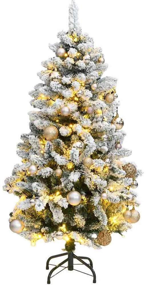 vidaXL Árvore Natal artificial articulada c/ 150 luzes LED+bolas 150cm