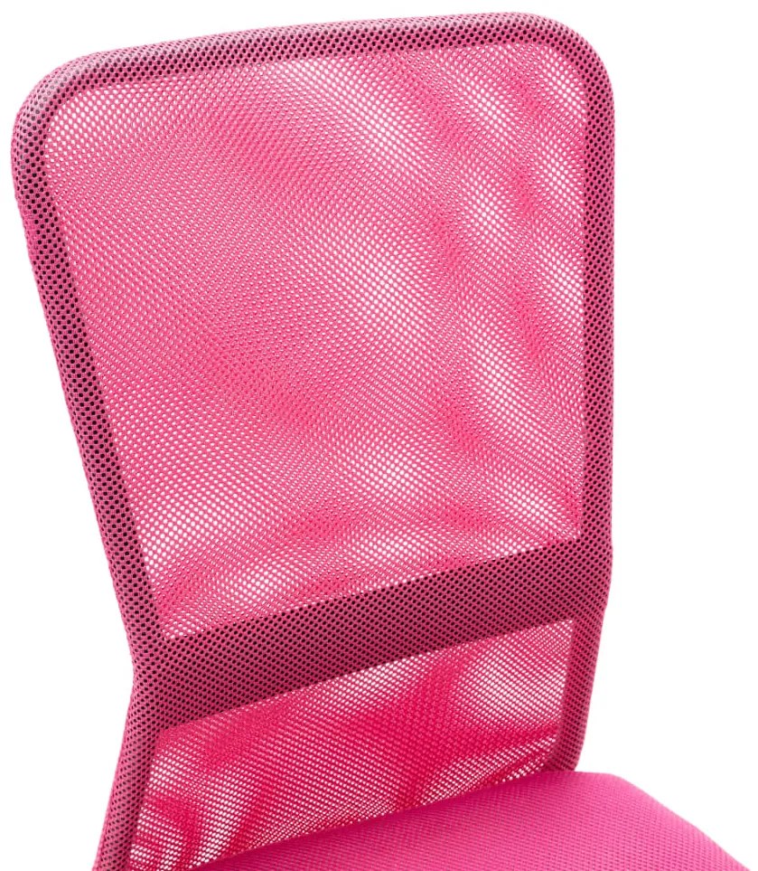 Cadeira de escritório 44x52x100 cm tecido de malha rosa
