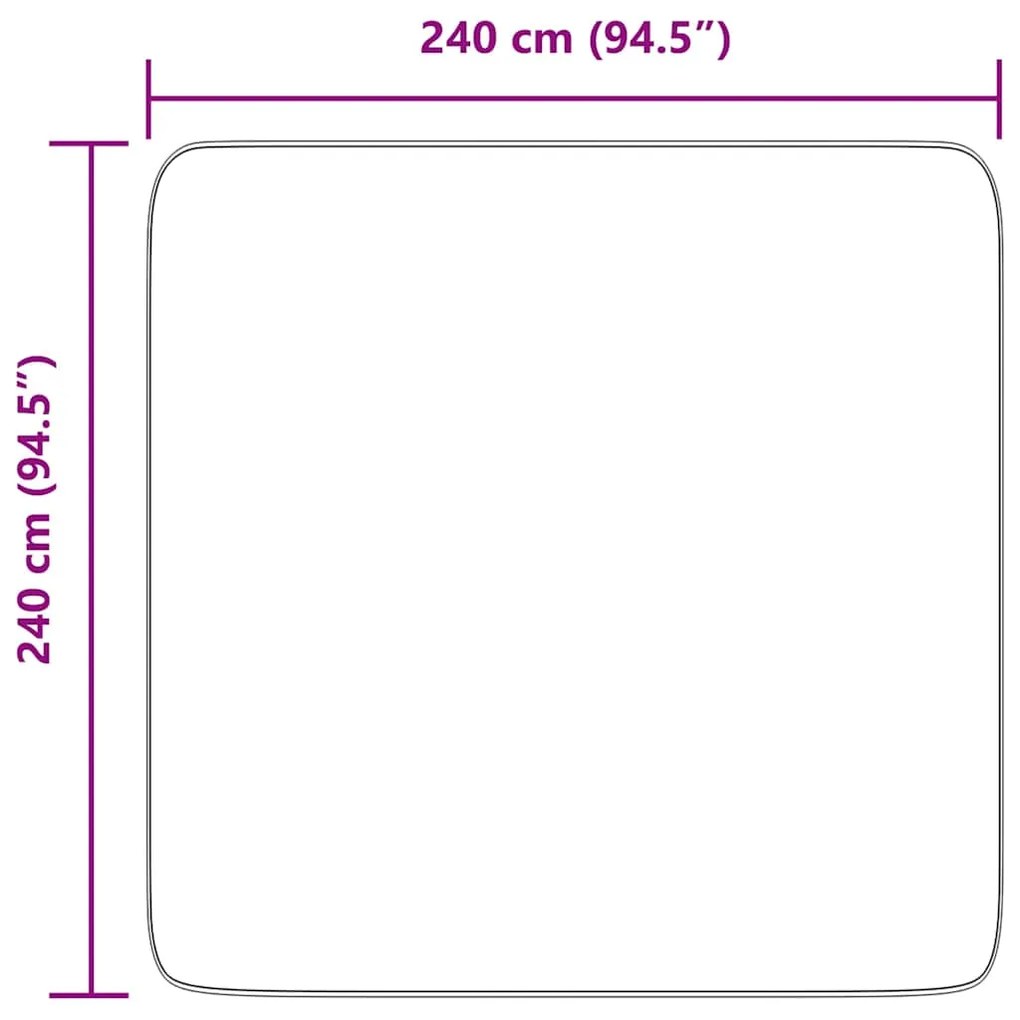 Tapete shaggy de pelo alto NAVARRA 240x240 cm cinzento-escuro