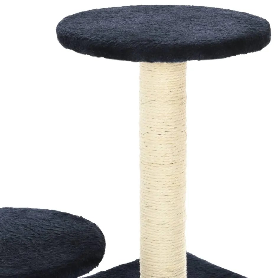 Árvore p/ gatos c/ postes arranhadores sisal 60 cm azul escuro