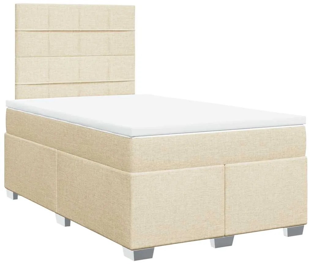 Cama com molas/colchão 120x200 cm tecido cor creme