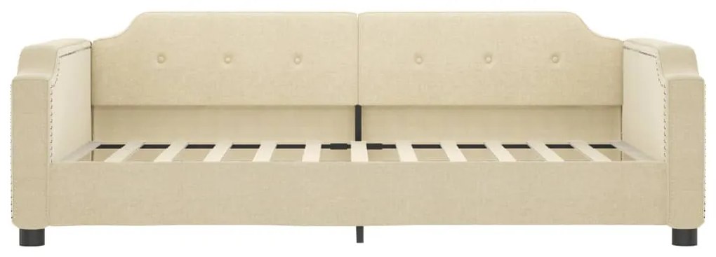 Sofá-cama com gavetão 100x200 cm tecido cor creme