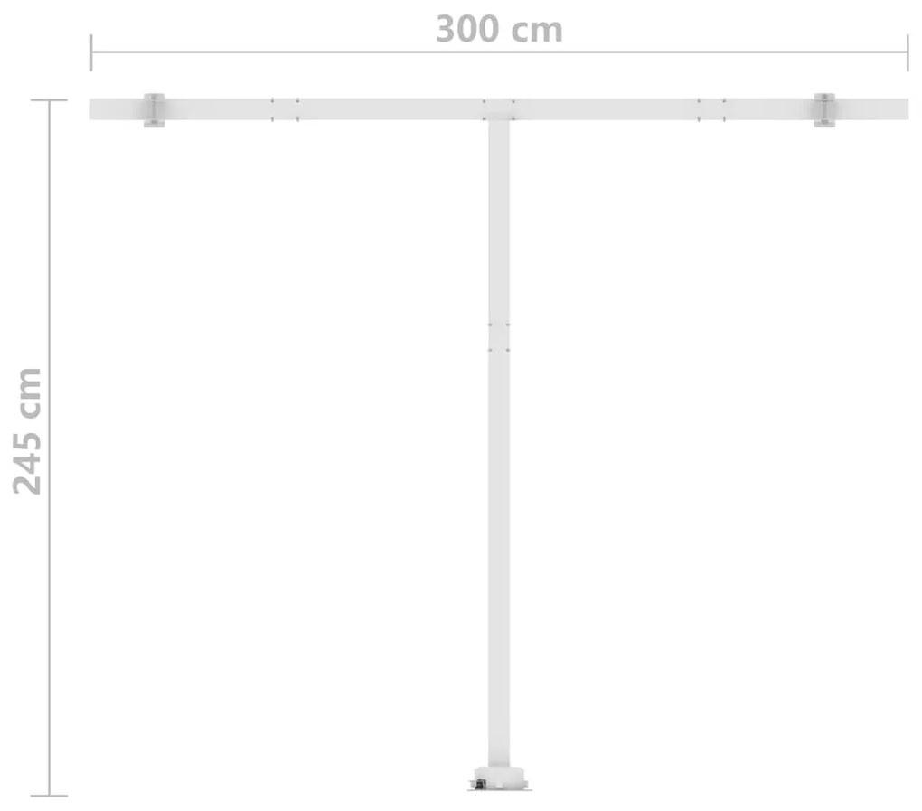 Toldo automático independente 300x250 cm laranja e castanho