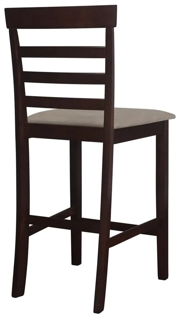Bancos de bar 2 pcs tecido castanho