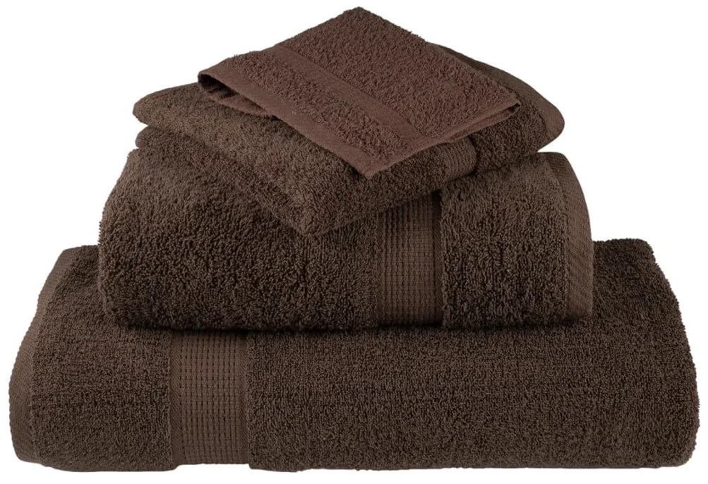 Toalhas de mãos premium SOLUND 2pcs 50x100 cm 600 gsm castanho