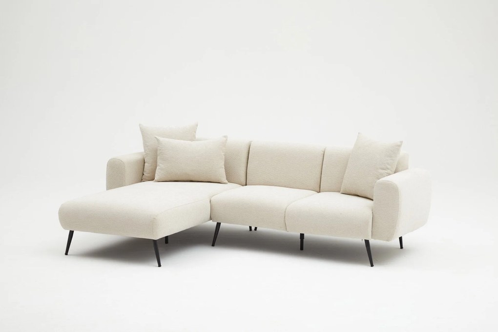 Sofá de Canto Side – Creme – 252x77x82 cm