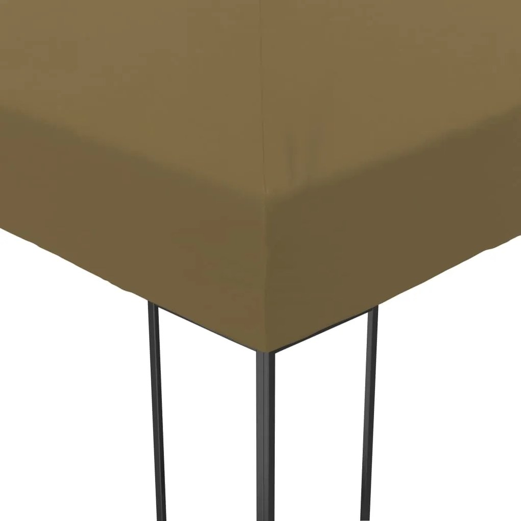 Gazebo 6x3x2,7 m 180 g/m² cinzento-acastanhado