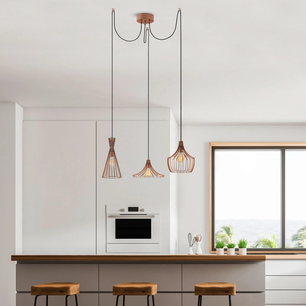 Candeeiro Chandelier Mezopotamya – Cobre – 114 cm x 130 cm