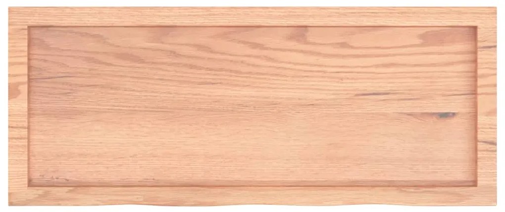 Tampo de mesa 100x40x(2-6) cm carvalho tratado castanho-claro