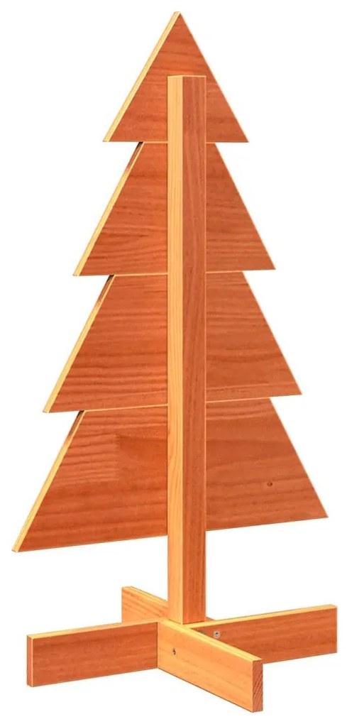 Árvore de Natal decorativa 80 cm pinho maciço castanho-mel