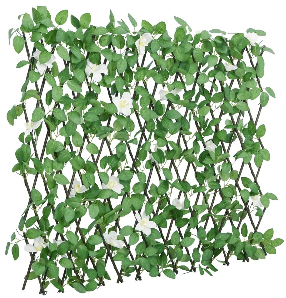 Treliça de hera artificial extensível 5 pcs 186x30 cm verde