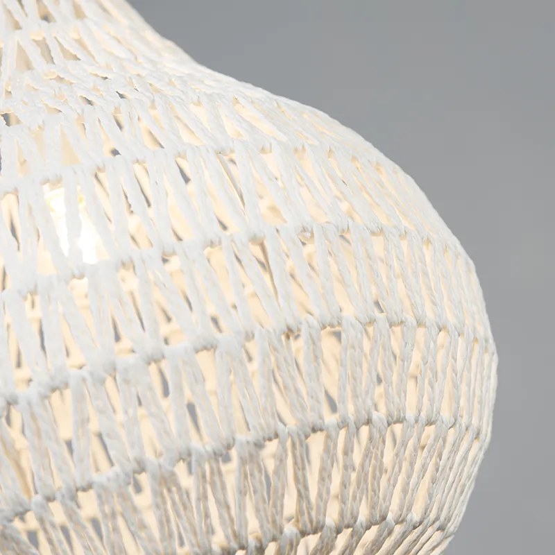 Candeeiro de suspensão escandinavo branco 45 cm - Lina Drop