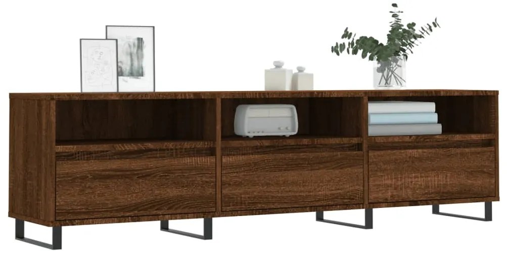 Móvel TV 150x30x44,5 cm derivados de madeira carvalho castanho
