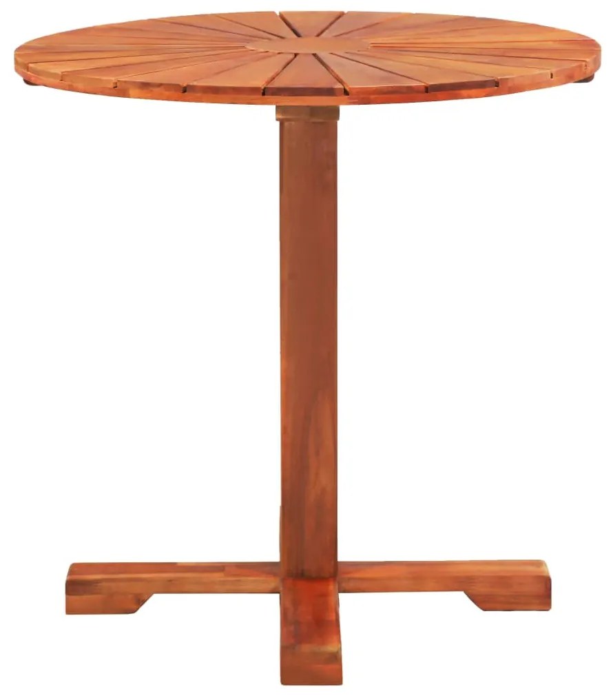 Mesa de bistrô 70x70 cm madeira de acácia sólida