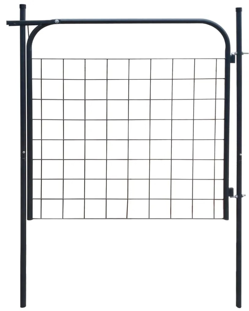 142293 vidaXL Portão de cerca de jardim 100x100 cm antracite