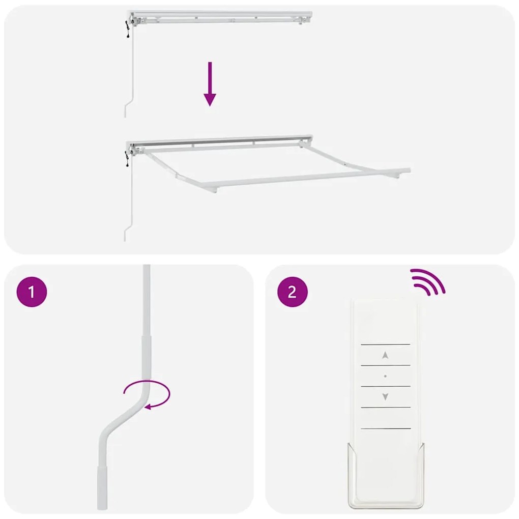 Toldo Elétrico Branco 2.5 x 2 m Alumínio