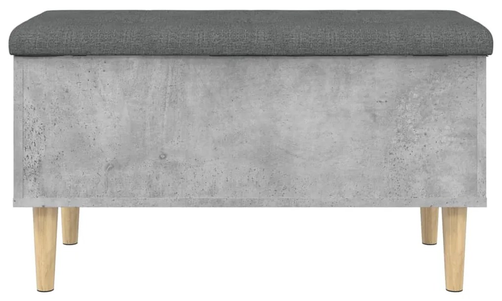 Banco de arrumação 82x42x46cm derivados madeira cinza cimento