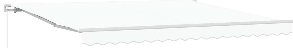 vidaXL Toldo Retrátil Branco 400 × 300 cm Poliéster