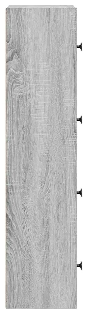 Estante 40x24x102 cm derivados de madeira cinzento sonoma