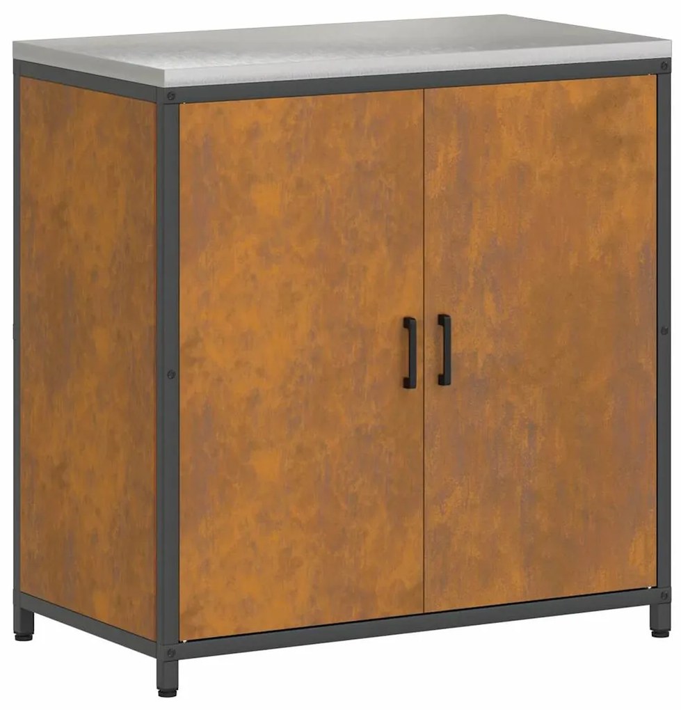 Conjunto de Armazenamento de Cozinha 2 pcs Ferro Enferrujado