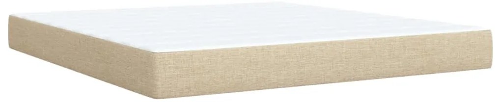 Cama com molas/colchão 180x200 cm tecido cor creme